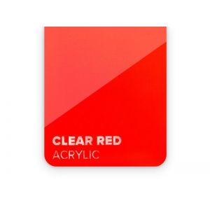 Akryyli PMMA kirkas punainen 3 x 375 x 400 mm