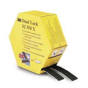 3M™ Dual Lock™ SJ354X minipakkaus, musta, 25 x 25 mm, 4 kpl/pakkaus